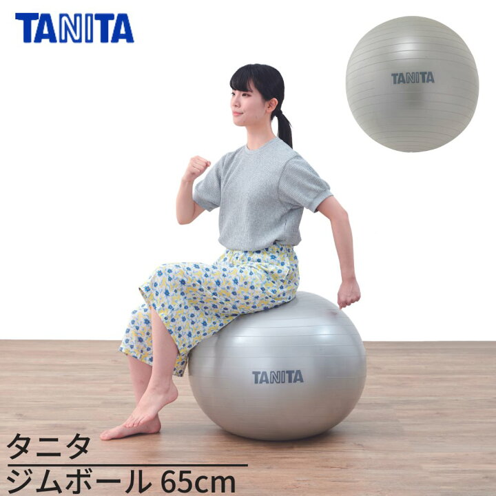 楽天市場 タニタ ジムボール 65cm シルバー 空気入れ ポンプ付き バランスボール 65cm 体幹トレーニング バランス ボール 椅子 ヨガ ストレッチ ダイエット 骨盤 バランスディスク 腹筋 健康器具 宅トレ 赤ちゃん寝かしつけ 産後 自宅 在宅 フィットネス アンチバースト