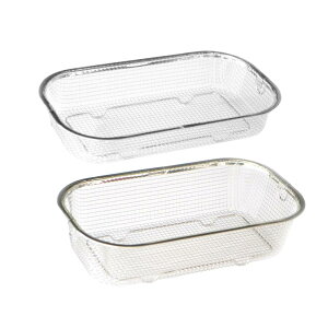 燕三条 すっきり暮らす 水切かご 浅型 深型 | 水切りかご 角型 日本製 ステンレス セット おしゃれ ビーワーススタイル 水切りラック 水切りカゴ ザル 燕三条 水切り コンパクト 食洗機対応