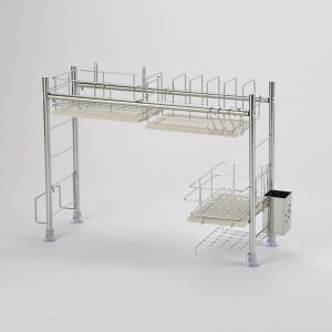 燕三条 KAWAKI 水切りラック シンク渡しタイプ | 水切りラック モイス 日本製 カワキ ステンレス シンク上 速乾 ビーワーススタイル スリム 水切りカゴ おしゃれ 吸水トレイ 水切り 燕三条 吸