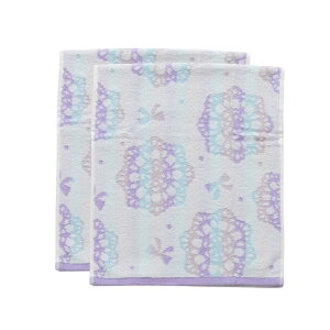 フェイスタオル 無撚糸 レース柄 同色 2枚セット 34×80cm | フェイスタオル 大きい タオル ふわふわ やわらかい ボリューム 綿100% 風呂 お風呂 洗面 かわいい ナチュラル シンプル 子ども 大人