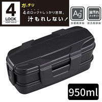 ロックフォー ランチボックス二段(仕切付)(上)510ml(下)440ml | 弁当箱 ランチボックス お弁当箱 箸付き 仕切り付 汁漏れしない 行楽 行楽用品 お花見 アウトドア レンジOK 新生活 2段