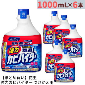 【まとめ買い】 花王 強力カビハイター 業務用 つけかえ用 1000mL×6個 合計6L | カビ取り カビとり カビ除去 kabihaita- キラー カビ除去 大容量 業務用 業務品 事業用 大サイズ ビッグサイズ 特大 つめかえ 詰め替え 除菌 やさしい 水回り