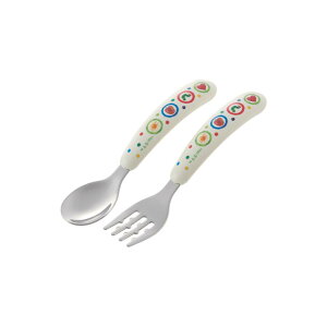 ベビー ステンレススプーン フォーク セット | スプーン フォーク カトラリー ステンレス 赤ちゃん ベビー食器 子供 食器 こども食器 キッズ用 丈夫 持ちやすい 食洗機対応 こども用 子供用