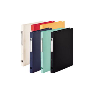 Setで割引 リヒトラブ F7681 noie-style リングファイル(ツイストリング) A4 コピー用紙150枚 Lihit Lab | ホルダーキープ ポケット フラップ付 クリヤーポケットが入る表紙サイズ ツイストリング