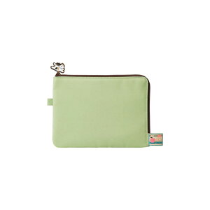 リヒトラブ Lihit Lab A2222 にゃんシーン フラットポーチ インディゴブルー ビスケットベージュ チャコールブラック ピスタチオグリーン | ポーチ 小物入れ 旅行 かわいい 通帳ケース 母子手帳