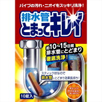 排水管とまってキレイ(1セット) | 排水管洗浄剤 スティック状 10錠入り オレンジオイル配合 排水溝 洗浄 つまり ぬめり取り 詰まり トリ 取り 消臭