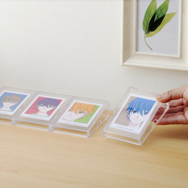 楽天市場 推し入れ カードケース 10個セット カード ポケモンカード カードケース スタンド 収納ケース 収納ボックス 収納 コレクション コレクションケース ディスプレイ ボックス 展示用 展示ケース 飾る用 収納箱 おしゃれ かわいい 透明 クリア 収集 保存 飾る