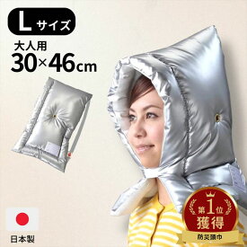 【日本防炎協会認定品】アルミ防災クッション(L) 大人用 30×46cm | 防災ずきん 防災頭巾 防災用品 大人用 会社 法人 中学校 中学生 日本防炎協会認定品 避難訓練 防災訓練 消防 アルミ 断熱 防炎 クッション 火災 男性 女性 背もたれ 収納 日本 日本製 メンズ レディース