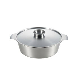 燕三条 IH対応 ステンレス 寄せしゃぶ鍋 (22cm/26cm) | 一人鍋 ih しゃぶしゃぶ鍋 両手鍋 22cm 26cm IH対応 フタ付き 日本製 ヨシカワ 22 26センチ 両手なべ 卓上鍋 寄せ鍋 寄鍋 水炊き鍋 なべ 鍋 ガス火対応 水炊き お鍋 キッチン 調理 料理 シンプル おしゃれ 日本製 国産