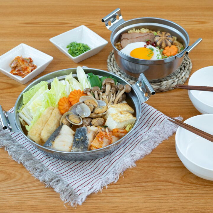 楽天市場】選べる2size IH対応 ステンレス 韓国 ラーメン鍋 [14cm/20cm 