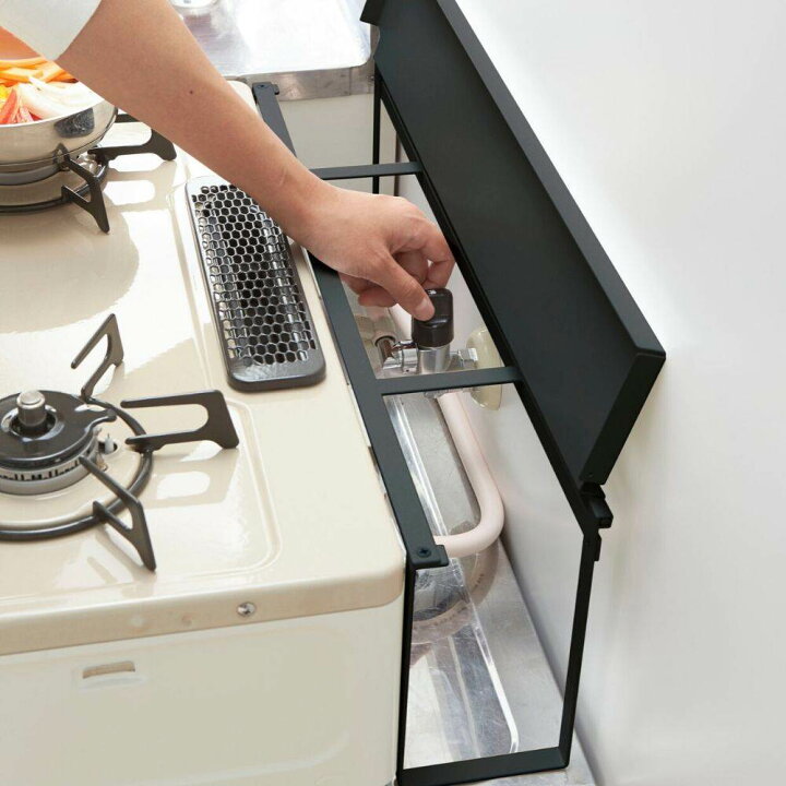 楽天市場 ポイント10倍 送料無料コンロ奥隙間ラック ガスコンロ ラック シンプル 隙間ラック すき間 コンロ奥 汚れ防止 油跳ね カバー 収納 キッチン収納 おしゃれ 整理 デッドスペース 山崎実業 ホワイト ブラック 47 4784 Tower コンロ奥隙間ラック タワー