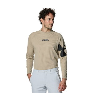A_[A[}[ (UNDER ARMOUR) UA WAFFLE LONG SLEEVE MOCK NECK SHIRT St | nClbN Y City Khaki / / Black 1381281 299
