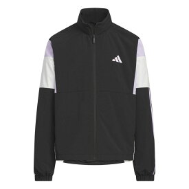 【要エントリー★P10倍 6/11 1:59まで】 アディダス (adidas) YGGPウーブンジャケット ジュニアスポーツウェア ウインドジャケット ガールズ ブラック WU048 JZ8676