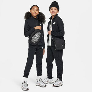 �i�C�L (NIKE) K NSW TRACKSUIT POLY FZ HBR �W���j�A�X�|�[�c�E�F�A �E�H�[���A�b�v�X�[�c �W���j�A BLACK/BLACK/WHITE FD3067-010