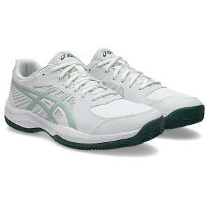 �A�V�b�N�X (ASICS) COURT SLIDE 4 CLAY/OC �����Y�e�j�X�V���[�Y �����Y WHITE/SAXON GREEN 1041A491.100