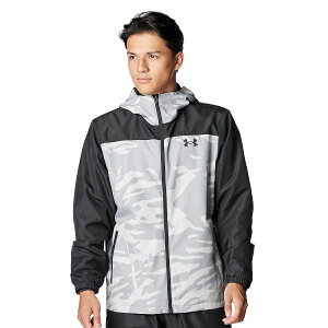 �A���_�[�A�[�}�[ (UNDER ARMOUR) UA TRICOT WOVEN FZ HD JACKET �싅 �E�C���h�W���P�b�g/�R�[�g �����Y Black / / 6007972 001