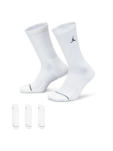�W���[�_���u�����h (JORDAN BRAND) �W���[�_�� ED CUSH POLY �N���[ �\�b�N�X 3PR 144 �o�X�P�b�g�{�[�� �����Y�\�b�N�X WHITE/BLACK DX9632-100