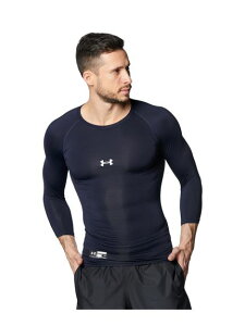 A_[A[}[ UNDER ARMOUR UA HEATGEAR ARMOUR COMPRESSION 3/4 CREW 싅 A_[Vc Y