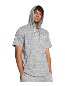 UNDER ARMOUR(A_[A[}[)UA RIVAL TERRY LEFT CHEST SHORT SLEEVE HOODIE