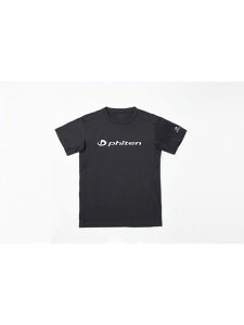 ファイテン phiten RAKUシャツ 3D 半袖 バレーボール 半袖プラクティスシャツ ユニセックス ブラック/銀ロゴ 03243124JG5761003