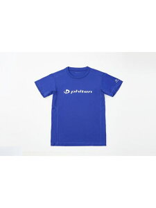 ファイテン phiten RAKUシャツ 3D 半袖 バレーボール 半袖プラクティスシャツ ユニセックス ロイヤルブルー/白ロゴ 03243124JG5840003
