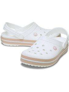 �N���b�N�X (crocs) CROCBAND �V���[�Y �����Y�T���_�� �E�H�[�^�[�V���[�Y WHITE/PINK CARAMEL 11016-1WE