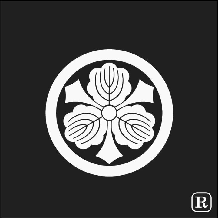 楽天市場 家紋 ステッカー 柏紋 丸に剣三つ柏 家紋シール カッティング ステッカー 家紋 グッズ 戦国 武将 車 傷隠し 蒔絵シール デカール ステッカーのrstore