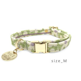 【NICE DIGS ナイスディグス】 DAISY PRINTED DOG COLLAR PISTACHIO / Mサイズ ドッグカラー ■ネコポス送料無料■00352401DG053