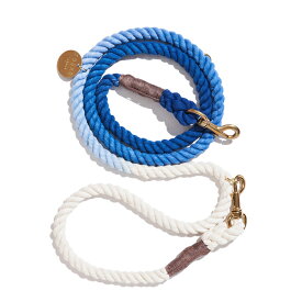 【FOUND MY ANIMAL ファウンドマイアニマル】COBALT COTTON ROPE DOG LEASH | ITALIAN SOLID BRONZE BOLT SNAPS, ADJUSTABLE アジャスタブルリード/コバルトグラデーション　■ネコポス送料無料■