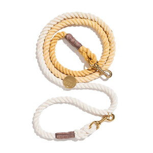 【FOUND MY ANIMAL ファウンドマイアニマル】BUTTERSCOTCH COTTON ROPE DOG LEASH | ITALIAN SOLID BRONZE BOLT SNAPS, ADJUSTABLE アジャスタブルリード /バタースコッチ  ■ネコポス送料無料■