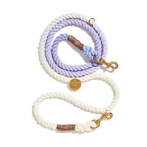 yFOUND MY ANIMAL t@Eh}CAj}zWISTERIA COTTON ROPE DOG LEASH | ITALIAN SOLID BRONZE BOLT SNAPS, ADJUSTABLE AWX^u[h/ EBXeA@lR|X