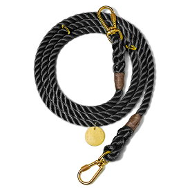 【FOUND MY ANIMAL ファウンドマイアニマル】BLACK ROPE DOG LEASH, ADJUSTABLE アジャスタブルリード/ブラック■ネコポス送料無料■