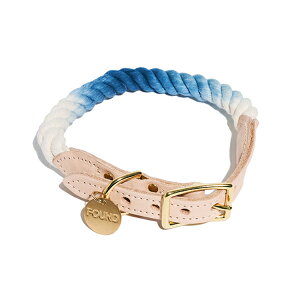 yFOUND MY ANIMAL t@Eh}CAj}zNAVY OMBRE COTTON ROPE CAT & DOG COLLAR LbghbOJ[ / lCr[Of[VlR|X