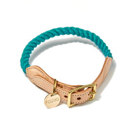 【FOUND MY ANIMAL ファウンドマイアニマル】TEAL UP-CYCLED ROPE CAT & DOG COLLAR キャット＆ドッグカラー/ティール ■送料無料■