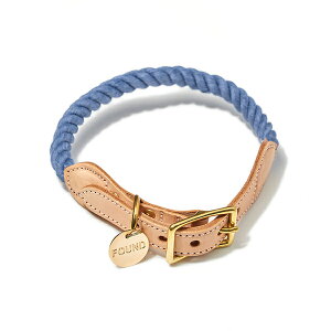 yFOUND MY ANIMAL t@Eh}CAj}zBLUE JEAN UP-CYCLED ROPE CAT & DOG COLLAR LbghbOJ[/u[W[ lR|X