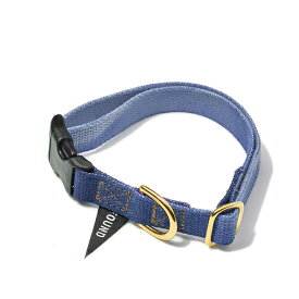 【FOUND MY ANIMAL ファウンドマイアニマル】ICE BLUE TO DARK BLUE COTTON CAT & DOG COLLAR アイスブルー＆ダークブルーグラデーション