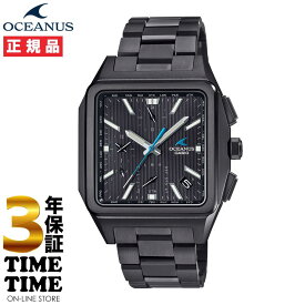 CASIO カシオ OCEANUS オシアナス CLASSIC LINE ソーラー電波 チタン 角型 ブラック OCW-T5000B-1AJF 【安心の5年保証】