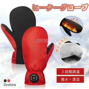 ヒーターグローブ 電熱グローブスキー 充電式 電熱グローブ バイク用 usb 電熱手袋 裏起毛 3段階調温 急速発熱 防寒 撥水 スマホ操作 即暖 省エネ 通勤・通学 防寒対策 暖かい クリスマス 誕