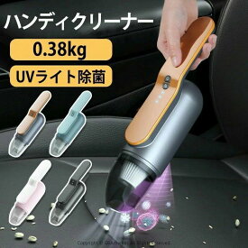 コードレス ハンディ掃除機 13000PA UV除菌 ハンディクリーナー車用掃除機 強力 低騒音 コードレス掃除機 小型 掃除機 ミニ掃除機 軽量 0.38KG USB急速充電 カークリーナー 絨毯クリーナー ハンドクリーナー ハイパワー 水洗い可能