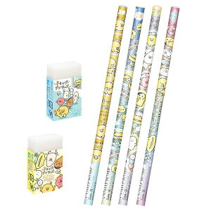 チキップダンサーズ 2B 丸軸 鉛筆 4本 消しゴム 2柄 各1個 セット