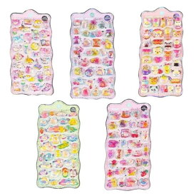 キャンディシール ぷっくり つやつや デコレーション アニマル しまえなが ねこ 5種類 各1個セット