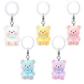 ワンポイントチャーム フロッキー くまちゃん 2 めじるしチャーム 目印 めじるしアクセサリー 傘 ペットボトル くま クマ テディベア 全長6cm