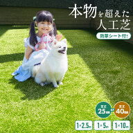 【防炎物品】 Azwill 多機能人工芝 防草シート 芝丈40mm 25mm 選べるサイズ 1×2.5m 1×5m 1×10m 人工芝…