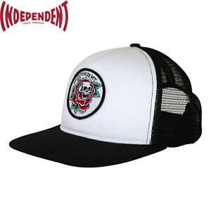 �L���b�v Independent �C���f�B�y���f���g Dressen Skull Rose 5panel Mesh CAP White/Black �h���b�Z�� ���b�V���L���b�v �X�q �����Y ���f�B�[�X
