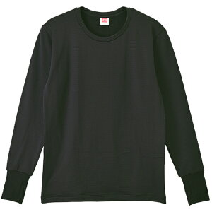 Ci[ B.V.D. ugGRID-TEC+ Crew-neck Thumbhole Black Charcoal Gray ۉ Tz[ Y