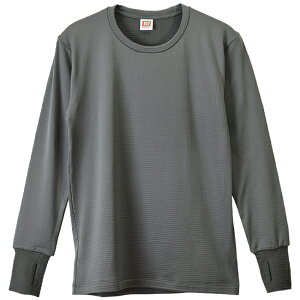Ci[ B.V.D. ugGRID-TEC+ Crew-neck Thumbhole Black Charcoal Gray ۉ Tz[ Y