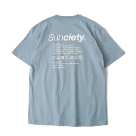 tシャツ Subciety サブサエティ LABEL SS TEE Blue 半袖Tシャツ カットソー メンズ レディース