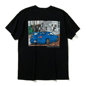 t�V���c STORMY x NISSAN GT-R 34 T-shirts Black ����T�V���c �J�b�g�\�[ ���Y �R���{���[�V�����A�C�e�� �����Y ���f�B�[�X�y�䂤�p�P�b�g�����Ή����i�z