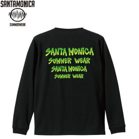 サンタモニカ・サマー・ウェアー SMSW 長袖 tシャツ NATURE GRADATION LOGO L/S TEE(BLACK)ブラック ロングスリーブt SANTA MONICA SUMMER WEAR