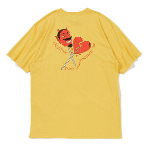 t�V���c Deviluse �f�r�����[�X Devil Head T-shirts Black White Mustard ����t�V���c �J�b�g�\�[ �����Y ���f�B�[�X